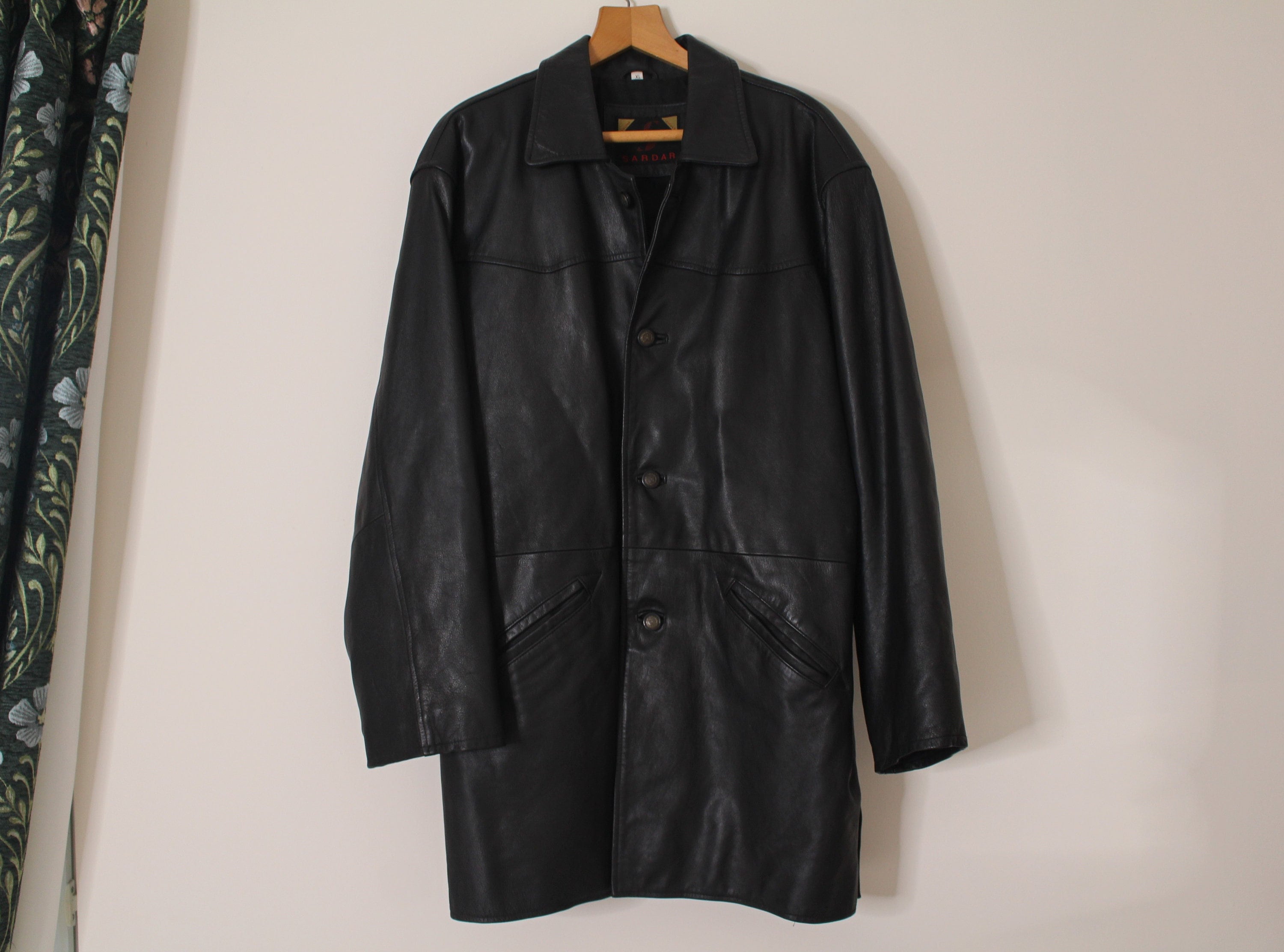 Vintage 1980s SARDAR Real Leather Jacket - Heavy High Quality