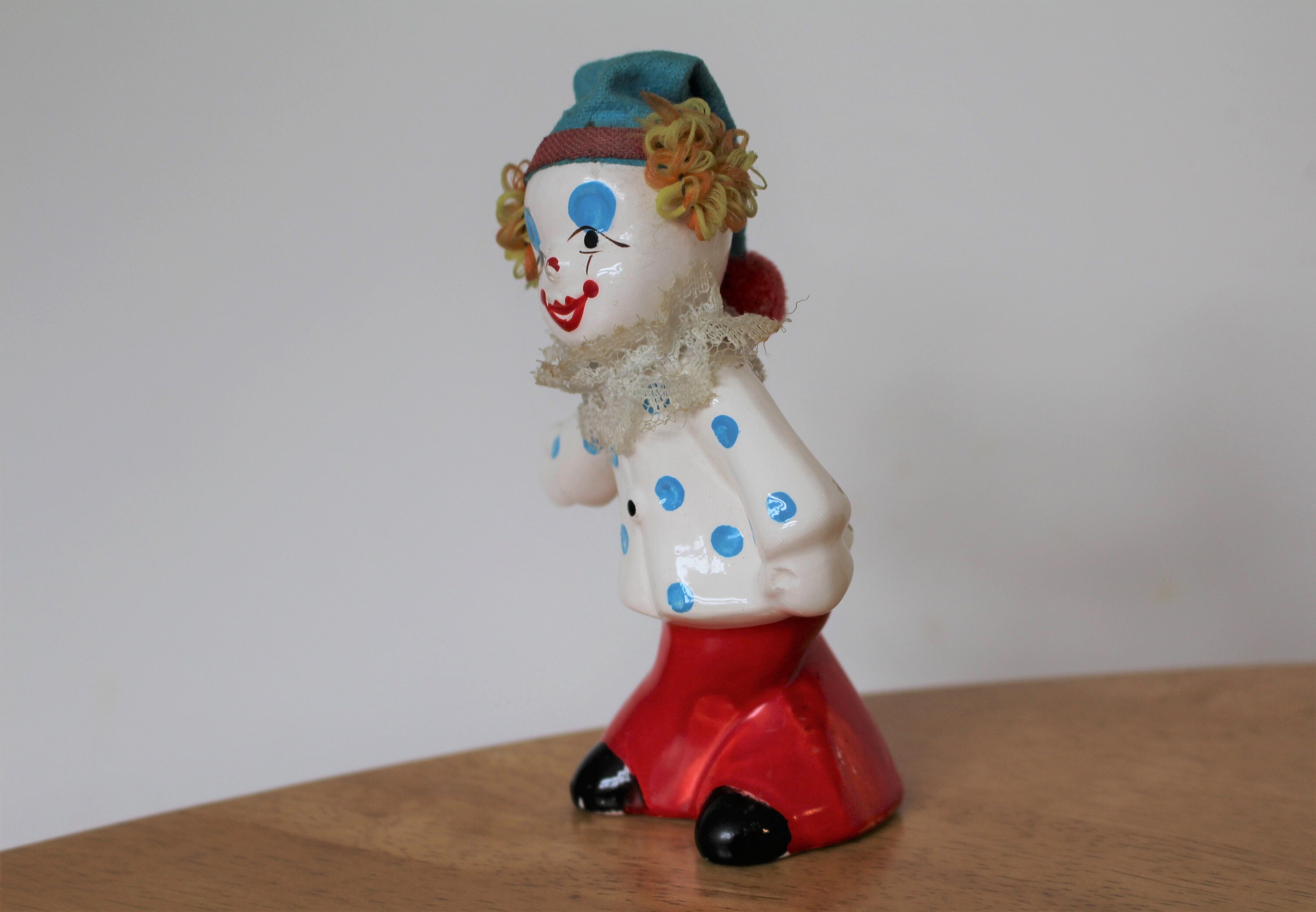 Vintage Porcelain Clown Doll Miniature 1970s Handpainted Etsy
