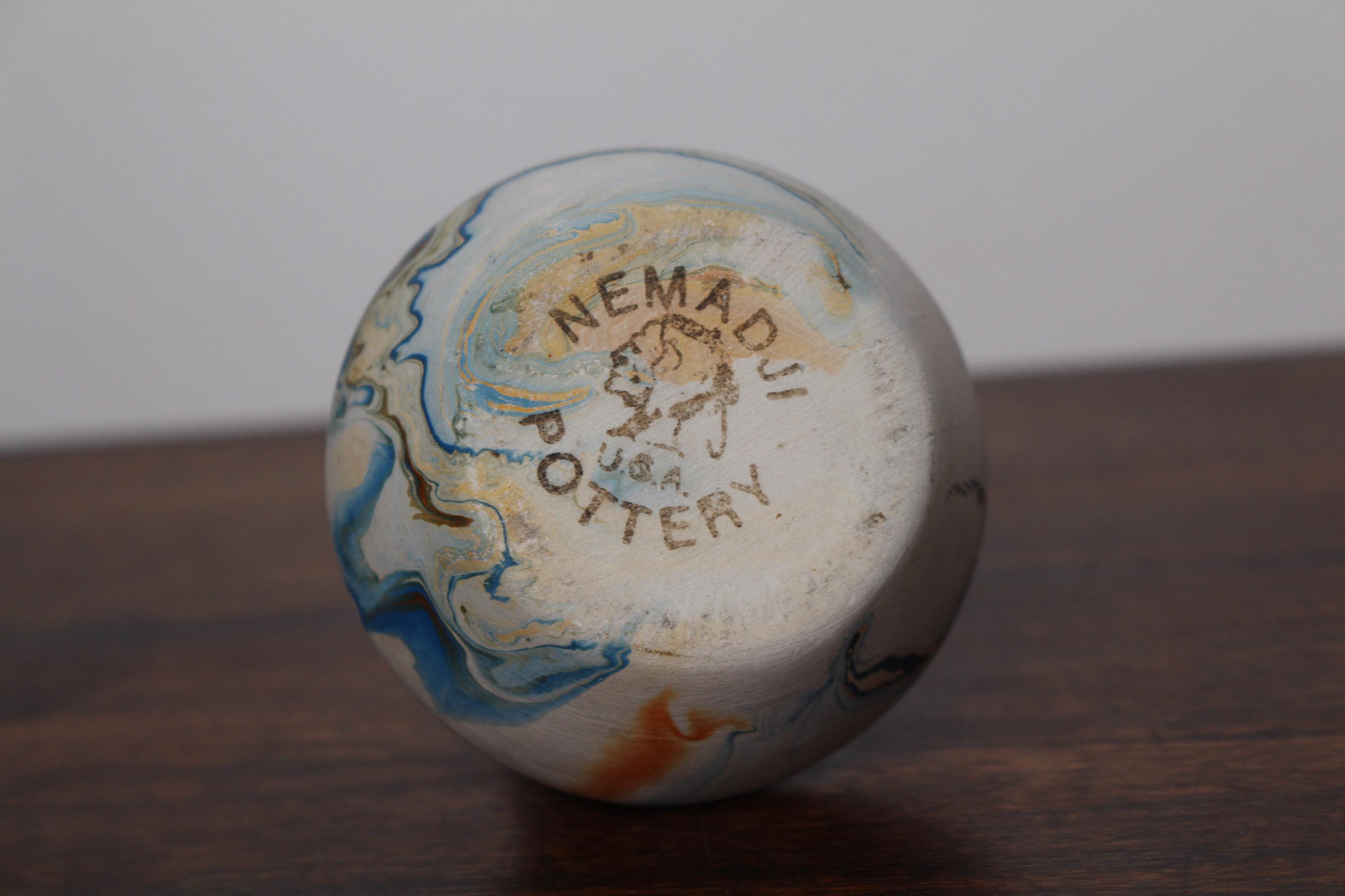 NEMADJI ネマジ ヴィンテージ　花瓶　ネイティブアメリカン　工芸品　陶器 VINTAGE】Nemadji Pottery Flower Base ”Made In USA”を明日