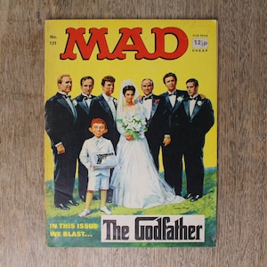 Vintage UK Mad Magazine Ausgabe 131, Februar 1973 (britische Ausgabe) - The Godfather Film Cover - Retro 70er Jahre Comedy Comics