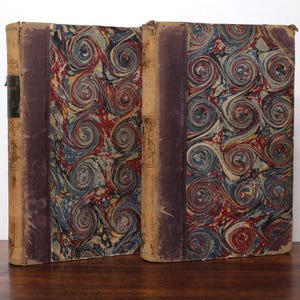 First Edition - The Newcomes by William Makepeace Thackeray - 1854/1855 Part Leather Bindings, Illustrated - Bradbury & Evans, Whitefriars