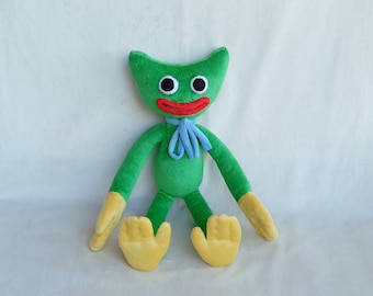 Poppy Playtime Plush, Huggy Wuggy(green), Handmade Plushie, Horror Video game