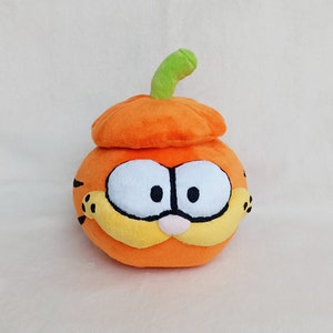 Garfield Plush, Pumpkin Garfield, Comic Strip Character Cartoon Funnies, Halloween decor
