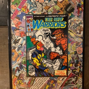 Vintage New Warriors #17 12x18 Framed Deconstructed Comic Book Poster