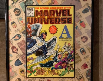 Vintage Marvel Universe #1-A 12x18 Deconstructed Comic Book Poster (Ready Made)