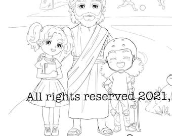 Jesus Loves Me Coloring Page Activity For Kids 5+