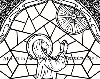 Saint Imelda Lambertini Coloring Page For Kids 6+ and Adults