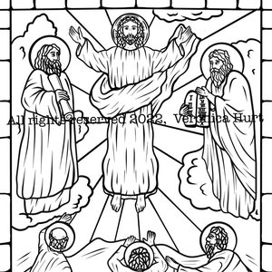 The Transfiguration of the Lord Coloring Page For Kids and Adults