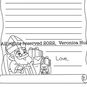 Carta de San Nicolás, página para colorear de la carta de Papá Noel para niños mayores de 5 años