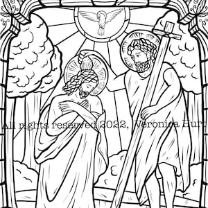 The Luminous Mysteries of the Rosary Coloring Page For Kids and Adults