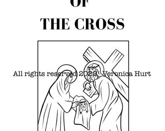 Actividad para colorear del Vía Crucis para adultos y niños mayores de 6 años