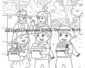 Catholic Volunteerism For Kids, Serving Your Community For Kids Coloring Pages For Catholic Kids 6+