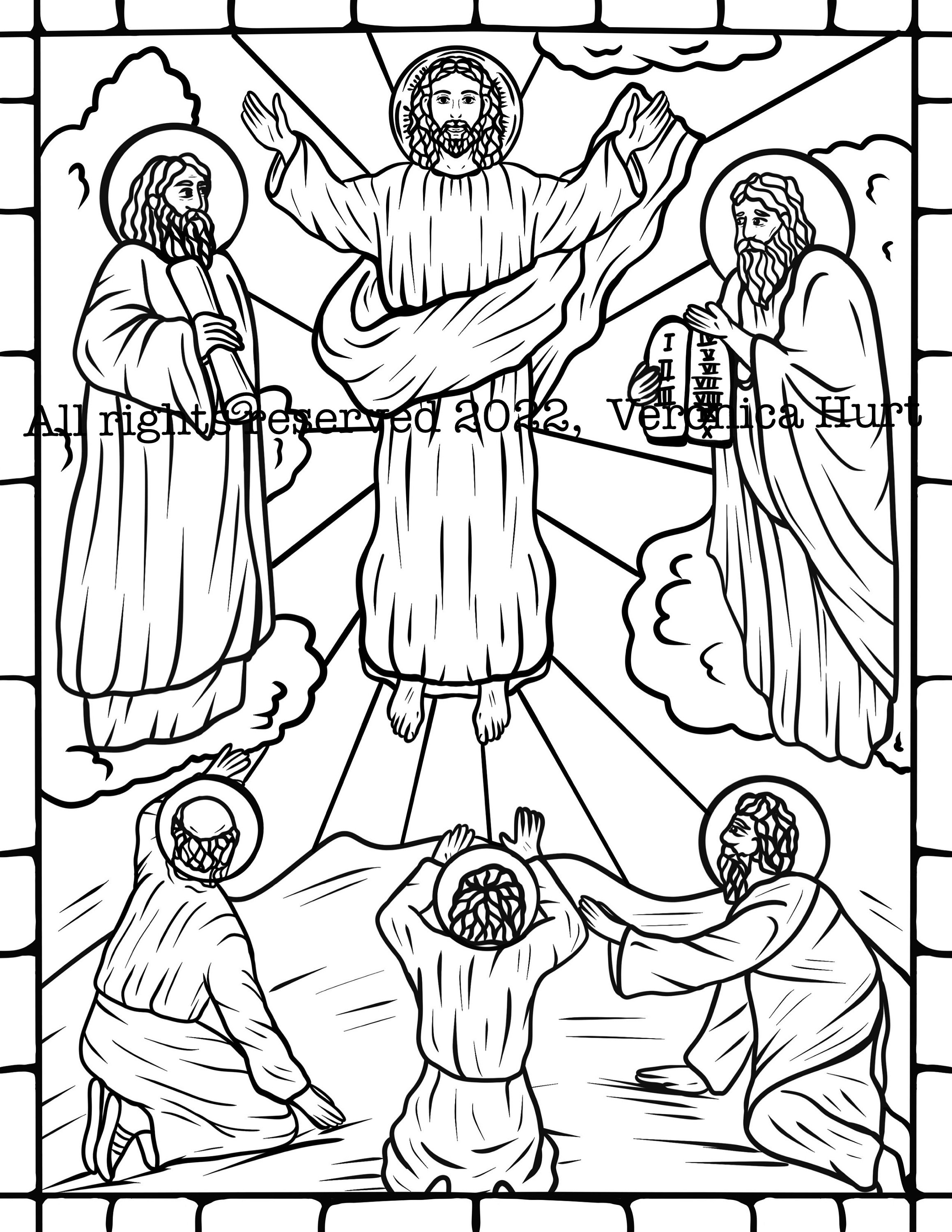 The Luminous Mysteries of the Rosary Coloring Page for Kids and Adults ...