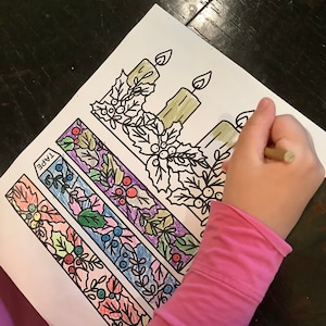 St. Lucy&#39;s Crown Coloring Craft - St. Lucy&#39;s Wreath of Candles Coloring Craft Printable For Kids 5+