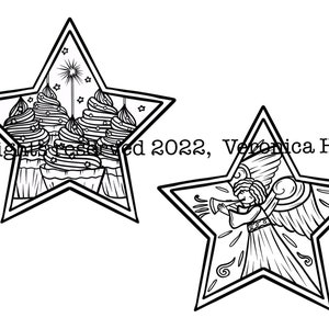 Birthday Party and/or Year&#39;s Wish Wand Coloring Craft for Kids 5+