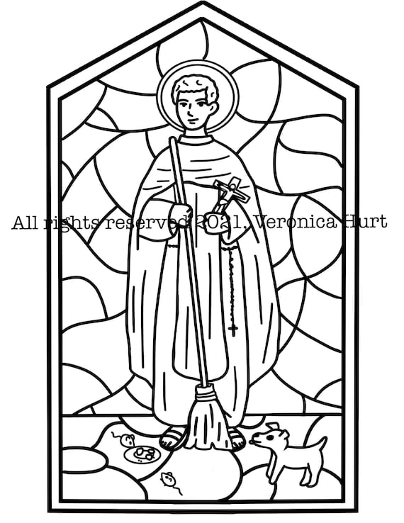 Dibujo para colorear de vidrieras católicas de San Martín de católicos para colorear Dibujo para colorear de vidrieras católicas de San Martín de