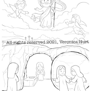 Easter Resurrection Coloring Page For Kids 6+