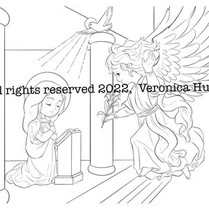 The Joyful Mysteries of the Rosary Coloring Page Value Pack For Kids and Adults