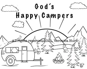 Catholic Coloring Pages For Kids 5+ and Adults Summer Activity God’s Happy Campers, All God’s Creatures, Bless This Home