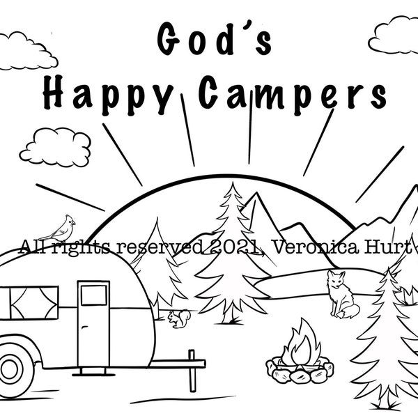 Catholic Coloring Pages For Kids 5+ and Adults Summer Activity God’s Happy Campers, All God’s Creatures, Bless This Home