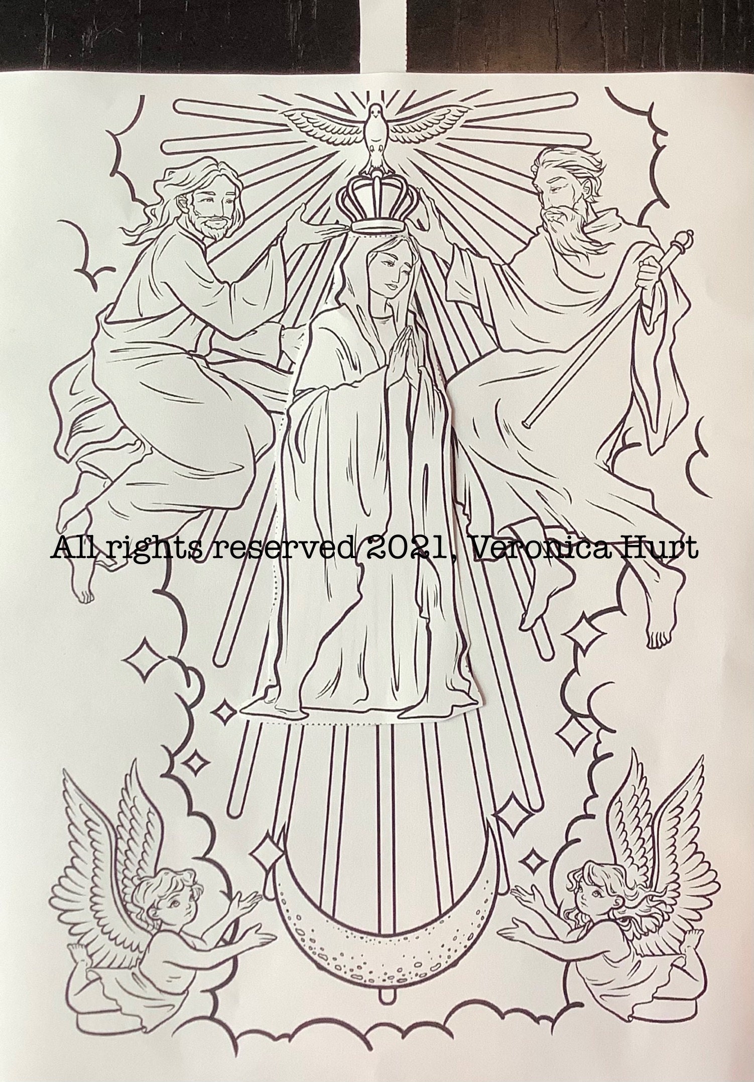 Feast of the Assumption and Coronation of Mary Kids Craft Activity - Etsy