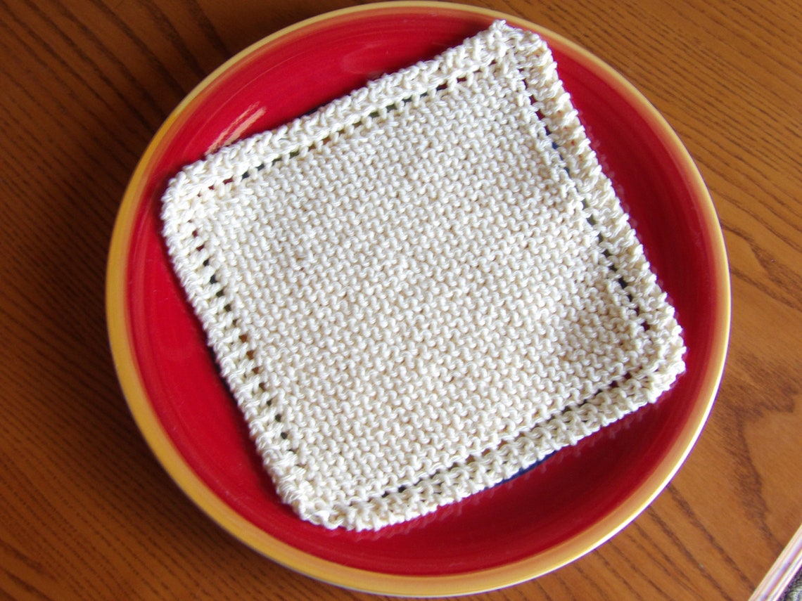 Berry Crush/Cream Granny Knit Dishcloths Etsy