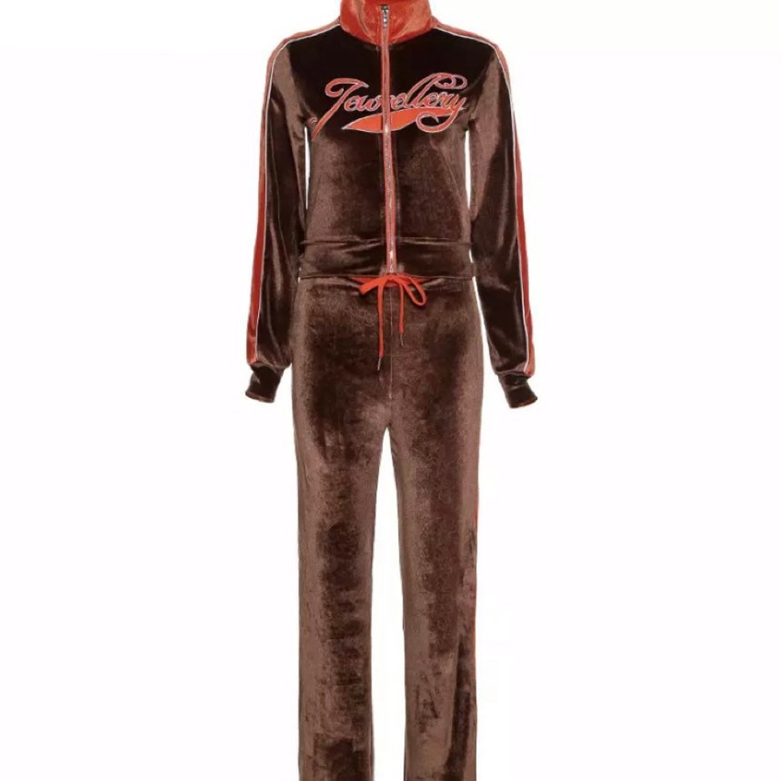 matching velvet tracksuit