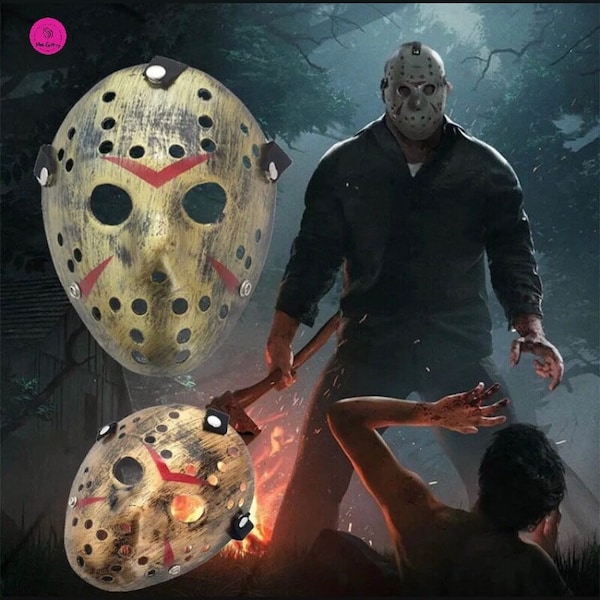 Película Máscara de hockey Jason Voorhees Viernes 13 Máscara de terror Máscara de fiesta de Halloween Máscaras de cosplay para hombres adultos Regalo de Halloween