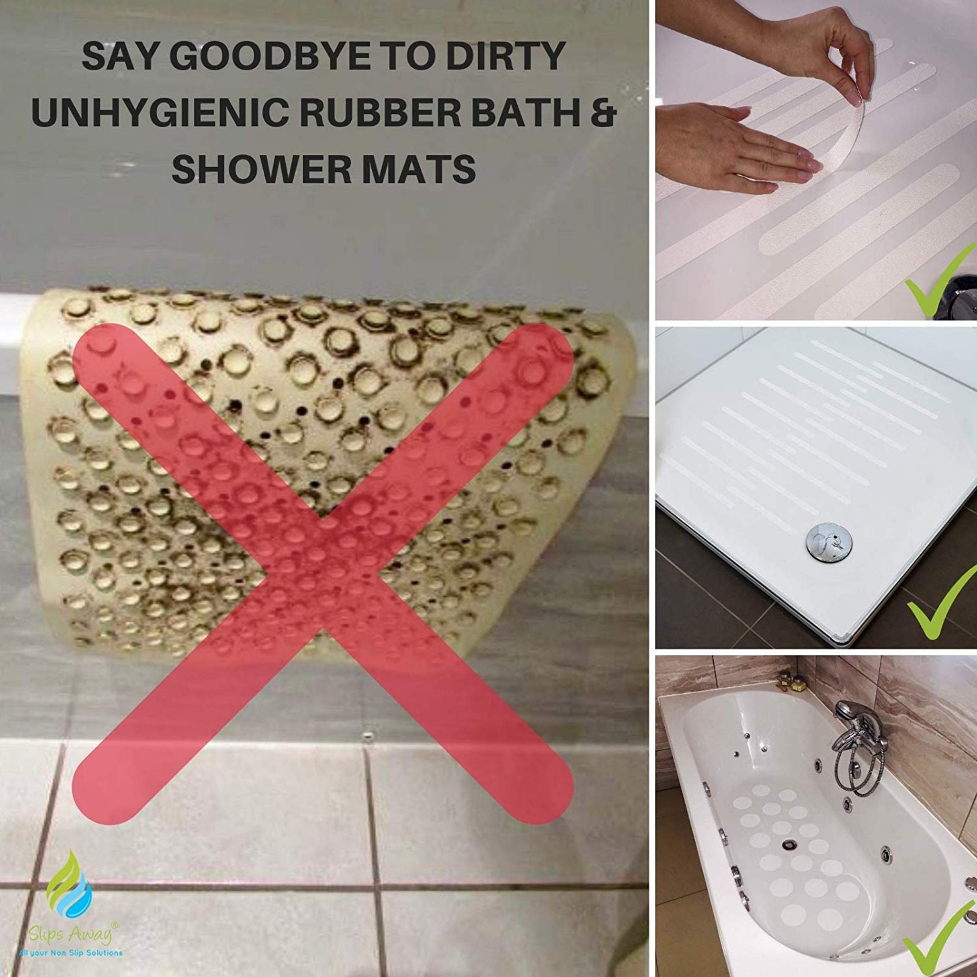 Discreet Anti Slip Bath & Shower Strip Decal Stickers Modern Etsy