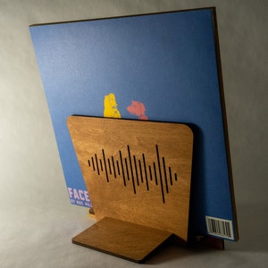 Handcrafted Wooden Vinyl Record Stand Now Playing Display for Vinyl Records Rustic Record Holder for Home Decor image 5