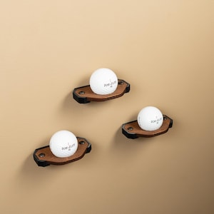 Golf Ball Wall Mount Display | Handcrafted Wood | Single or Triple Ball Holder | Golf Memorabilia | Golfer Gift