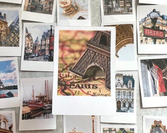 Paquete de veinticinco pegatinas inspiradas en viajes a París, Francia, para llevar un diario, un bullet journal, un diario de viaje, un correo postal y pegatinas Wanderlust