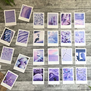 Pacchetto di adesivi viola estetici, immagine ispirata a venticinque adesivi per journaling, bullet journal e diario di viaggio