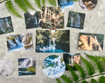 Waterfall Sticker Pack for Journaling, Hiking Journal decals for Nature Planner, snail mail, Scrapbooking Supplies