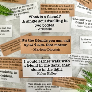 Freundschaft Zitate, Freundschaft Phrasen inspiriert Wort Aufkleber für Journaling, Freundschaft Journal, Junk Journal Ephemera, BFF Aufkleber