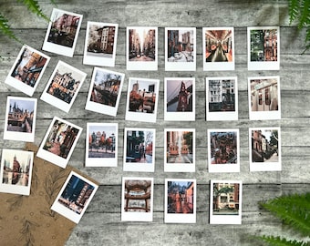Matte Fall Rainy Industrial NYC, Chicago, SF City Life Mini Picture Twenty-Five Sticker Pack for Journaling, Bullet Journal, Travel Journal