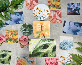 Spring Flowers Inspired Twenty-Four Sticker Pack for Journaling, Bullet Journal, Garden Planner, snail mail, gift for gardener