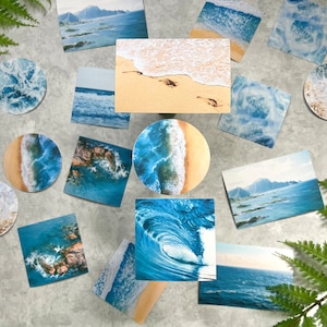 Sommer Strand Wellen inspiriert Twenty-Four Sticker Pack für Journaling, Bullet Journal, Reisejournal, Planer, Schneckenpost, Sommer Natur