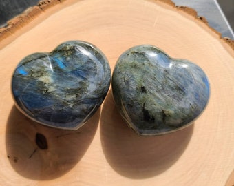 Madagascar Labradorite Heart Carving