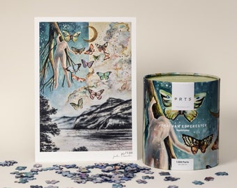 Limited 1,000 piece art puzzle + art print: Moth - Jonathan Esperester