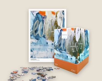1,000 piece art puzzle + art print: Stroll through the Corner Shop - Susanne Kirsch