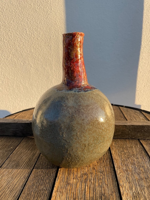 Keramik Vase getöpfert , von Hand gefertigt,