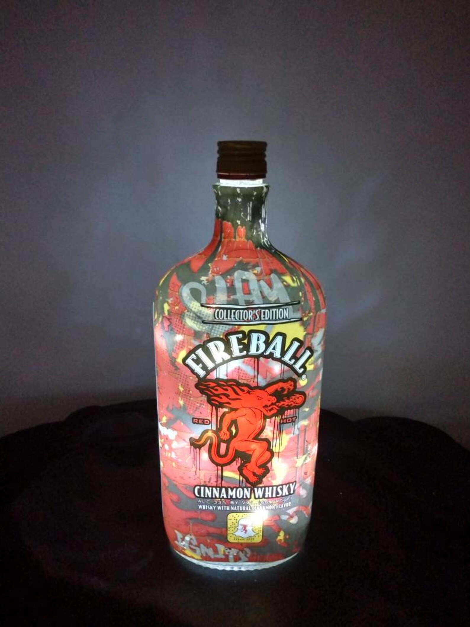 Fireball whiskey collectors edition bottles Upcycled Empty Etsy