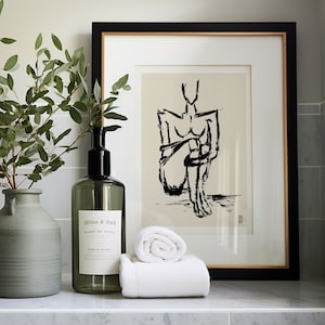 FIGURE DRAWING No. 01 Giclée Fine Art Print, Sketch Illustration, Wall Decor, Art Print, Large Art, Wall Art, Figure Drawing, Abstract Art