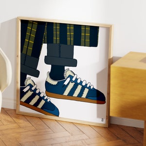 ADIDAS Giclée Fine Art, Wall Art, Sketch Illustration, Wall Decor, Sneaker Art, Fashion Art, Line Art, Sketch Art, Pascale Berkowitz