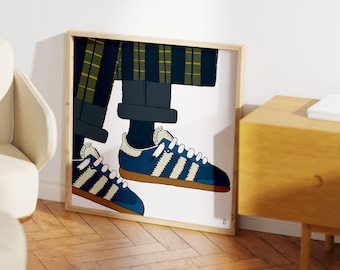 Adidas Samba Art Print: Fashion Sneaker Illustration, Pascale Berkowitz
