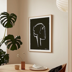 ABSTRACT PROFILE Giclée Fine Art Print, Sketch Illustration, Wall Decor, Art Print, Illustration Art, Wall Art, Figure Drawing, Abstract Art