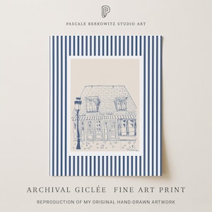 Le Petit Chateau Giclée Art Print: Ilustración minimalista de París