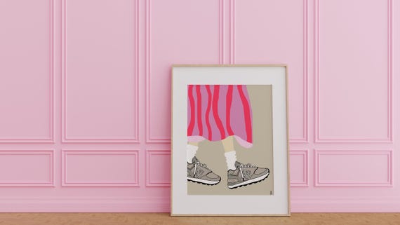New Balance 574 Giclée Print: Fashion Sneaker Art by Pascale Berkowitz