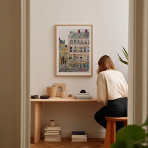 HOTEL DU LOUVRE, Giclée Fine Art Print, Illustration Art, Paris Art, French Art, Wall Art Decor, Fine Art, Watercolor Art, Architecture Art